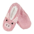 thumbnail image 1 of BambooMN Adult Female Super Soft Warm Cozy Animal Slippers Pink Pig, Large 1 Pair, 1 of 6