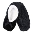 thumbnail image 1 of BambooMN Women's Warm Soft Touch Home Slippers with Non-Slip Grips - Black - Small - 1 Pair, 1 of 6