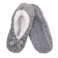 thumbnail image 1 of BambooMN Women's Warm Soft Touch Home Slippers with Non-Slip Grips - Grey - Extra Large - 1 Pair, 1 of 6