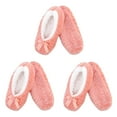 thumbnail image 1 of BambooMN Adult Women's Super Soft Warm Cozy Fuzzy Soft Touch Slippers Non-Slip Lined Socks - Pink - Extra Large 3 Pairs, 1 of 4