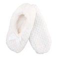 thumbnail image 1 of BambooMN Women's Warm Soft Touch Home Slippers with Non-Slip Grips - White - Small - 1 Pair, 1 of 6