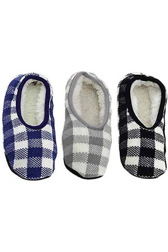 Adult Super Soft Warm Microfiber Travel Sock Footsie Slipper - Cozy Slip On