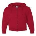 thumbnail image 1 of Adult Super Sweats® NuBlend® Fleece Full-Zip Hooded Sweatshirt - TRUE RED - L, 1 of 2