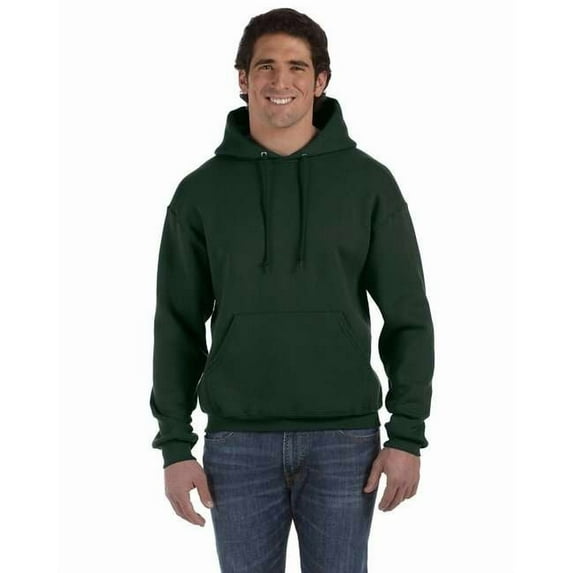 Adult Supercotton™ Pullover Hooded Sweatshirt - FOREST GREEN - L