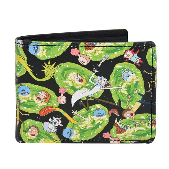 Adult Swim Rick and Morty Bifold Wallet in a Decorative Tin Case