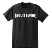 Adult Swim Simple Bracketed Logo Mens and Womens Short Sleeve T-Shirt (Black, S-XXL)
