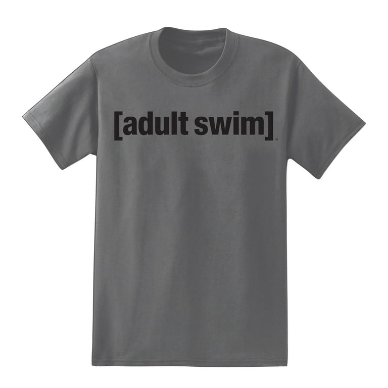 Adult Swim Simple Bracketed Logo Mens and Womens Short Sleeve T-Shirt  (Charcoal, S-XXL)