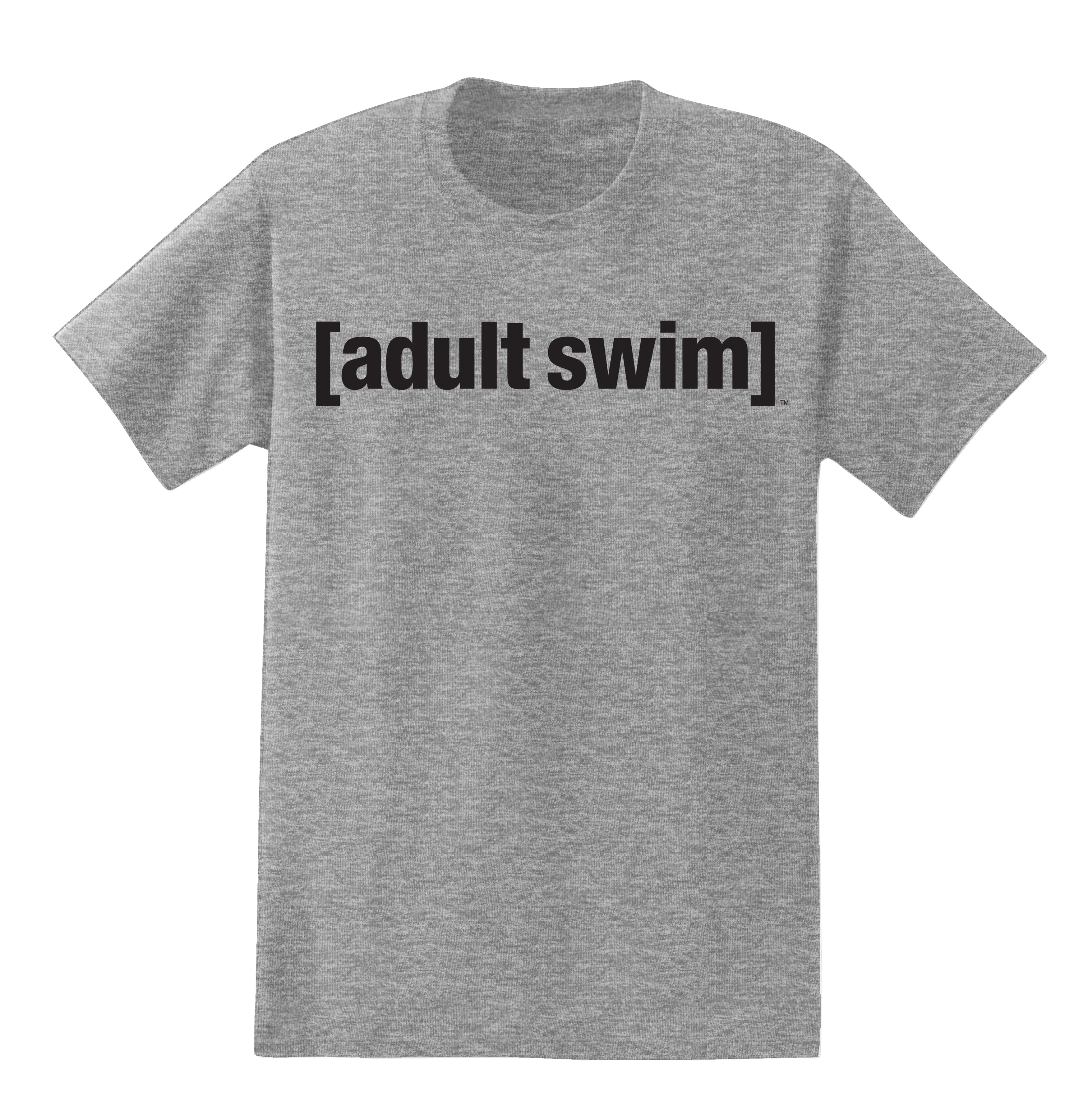 Adult Swim Simple Bracketed Logo Mens and Womens Short Sleeve T-Shirt (Charcoal, S-XXL)