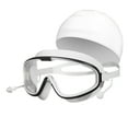 thumbnail image 1 of Adult Swimming Goggles Set | Large Frame High Definition Polycarbonate Lens | Leakproof Soft Fit | Includes Earplugs | Clear Vision Sports Equipment for Pool Training, 1 of 5