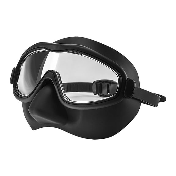 Adult Swimming Goggles with Large Frame | HD Lenses for Wide View | Nose Protection | Snorkeling & Pool Training Gear