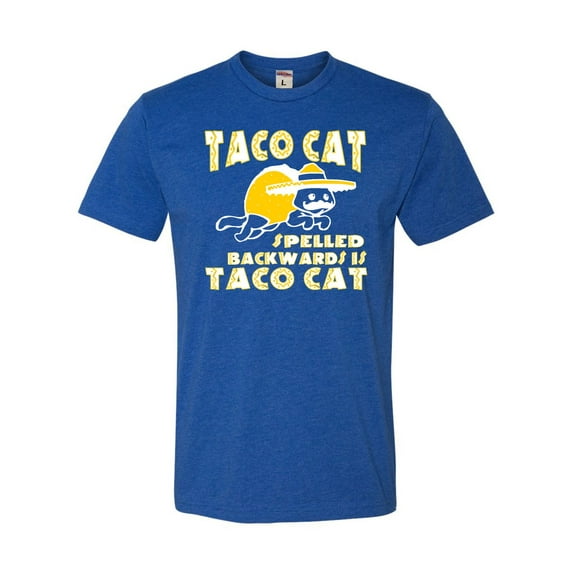Adult Taco Cat Spelled Backwards Is Taco Cat Funny Deluxe T-Shirt