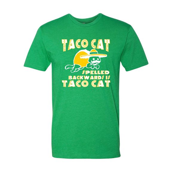 Adult Taco Cat Spelled Backwards Is Taco Cat Funny Deluxe T-Shirt