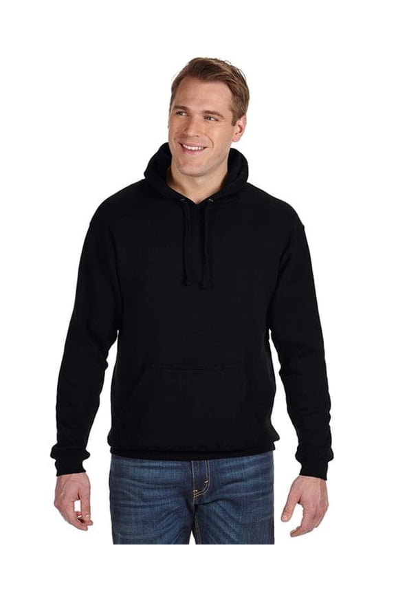 Adult Tailgate Fleece Pullover Hooded Sweatshirt - BLACK - M