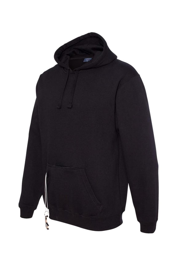 Adult Tailgate Fleece Pullover Hooded Sweatshirt - BLACK - S