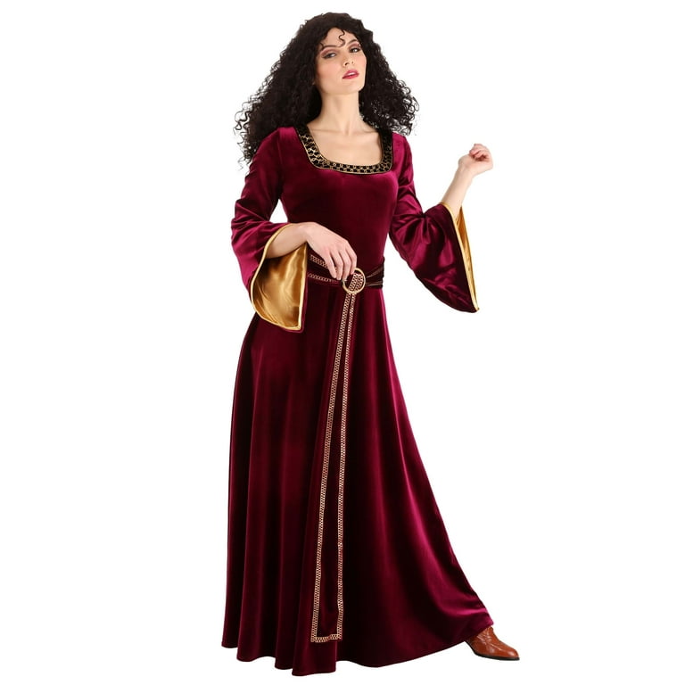 Flynn Rider Gothel Disfraz Disney's Tangled Dark Red Adult Mother