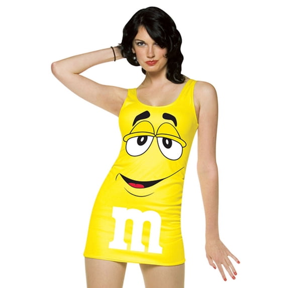Adult Tank Dress Yellow M & Ms Costume
