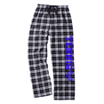 thumbnail image 1 of Adult Tennis Black and White Flannel Pants (Royal, Adult Small), 1 of 2