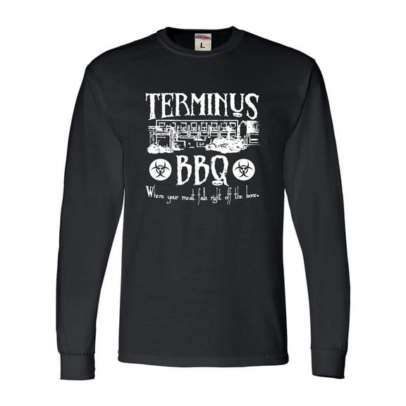 Adult Terminus BBQ Funny Zombie Apocalypse Long Sleeve T-Shirt