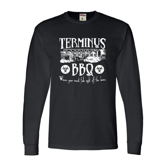 Adult Terminus BBQ Funny Zombie Apocalypse Long Sleeve T-Shirt