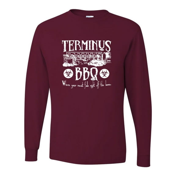 Adult Terminus BBQ Funny Zombie Apocalypse Long Sleeve T-Shirt