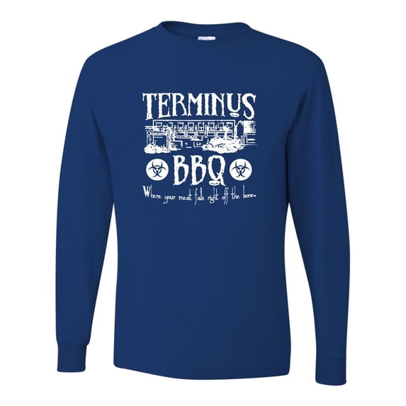 Adult Terminus BBQ Funny Zombie Apocalypse Long Sleeve T-Shirt