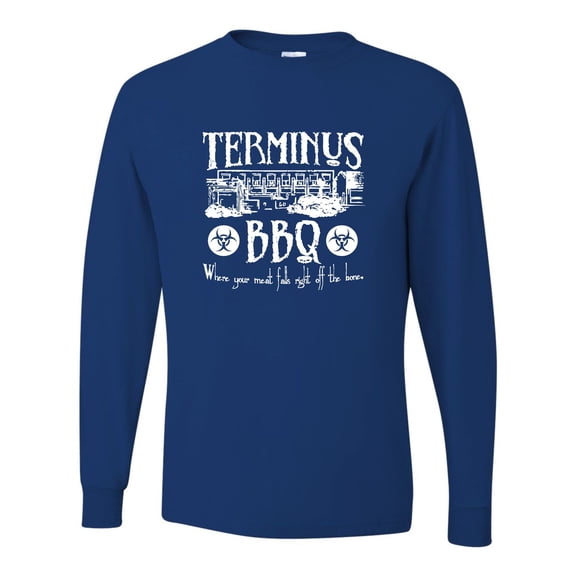 Adult Terminus BBQ Funny Zombie Apocalypse Long Sleeve T-Shirt