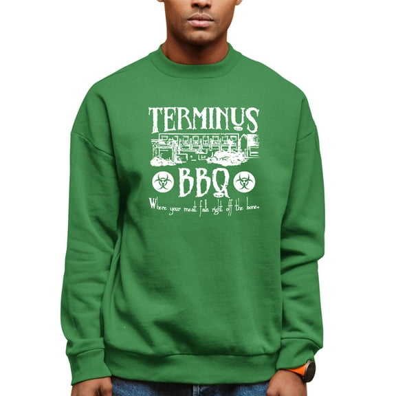 Adult Terminus BBQ Funny Zombie Apocalypse Sweatshirt Crewneck