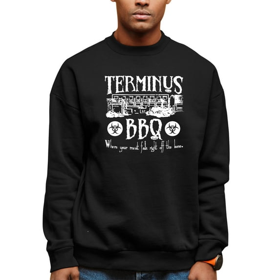 Adult Terminus BBQ Funny Zombie Apocalypse Sweatshirt Crewneck