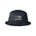thumbnail image 1 of Adult Thin Blue Line USA Flag Embroidered Bucket Cap Dad Hat, 1 of 1