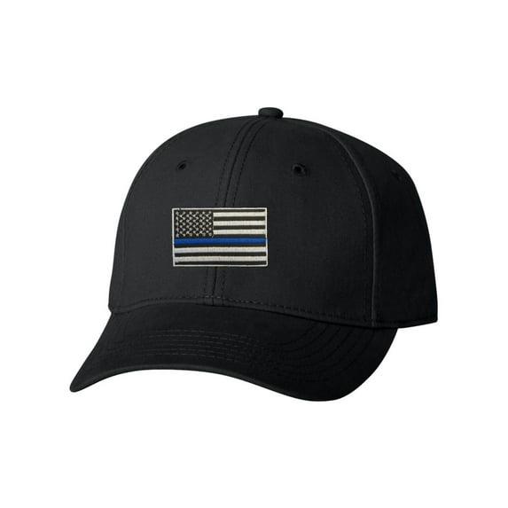 Adult Thin Blue Line USA Flag Embroidered Dad Hat Structured Cap