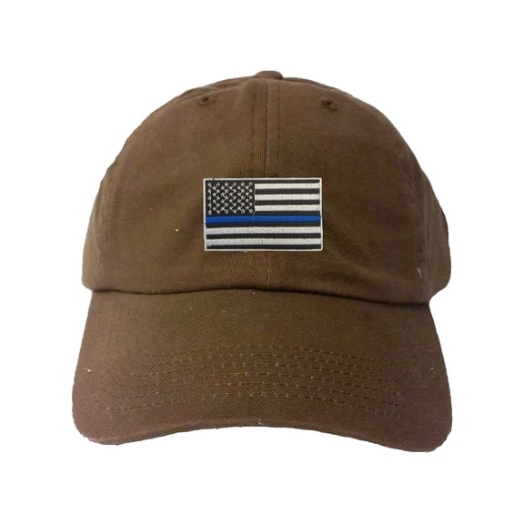 Adult Thin Blue Line USA Flag Embroidered Dad Hat