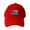 thumbnail image 1 of Adult Thin Blue Line USA Flag Embroidered Deluxe Dad Hat, 1 of 1