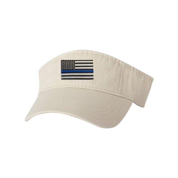 Adult Thin Blue Line USA Flag Embroidered Visor Dad Hat