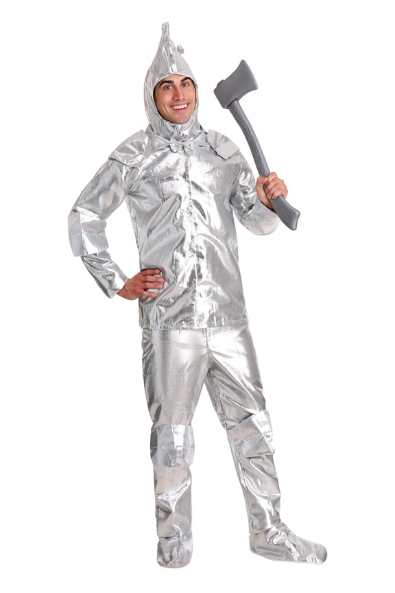 Tin Woodsman Fancy-Dress Costume for Adults with Shimmering Shirt, Men's Adult Size