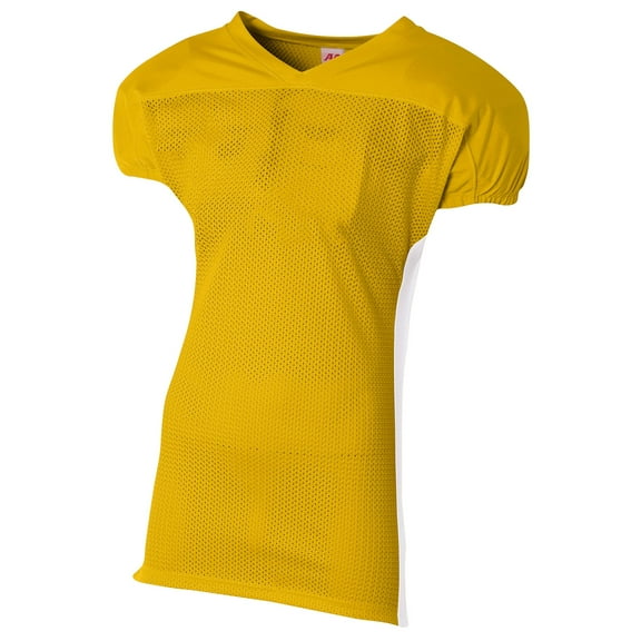 Adult Titan 4 Way Stretch Football Jersey - GOLD/ WHITE - 4XL N4205