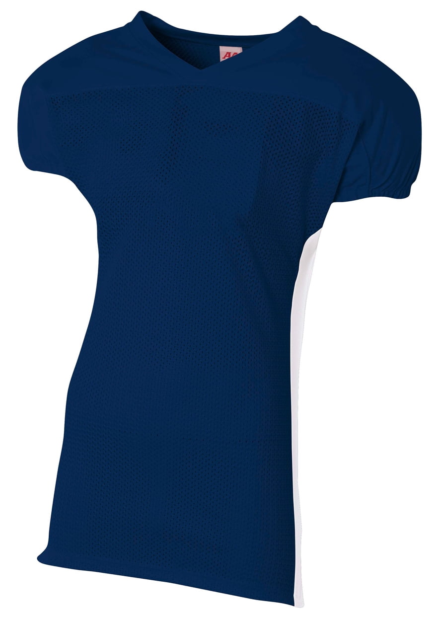 Adult Titan 4 Way Stretch Football Jersey NAVY/ WHITE L/XL N4205