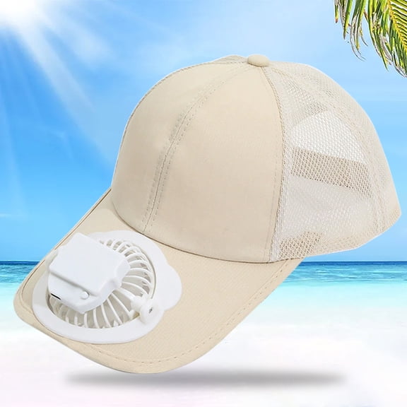 Adult Travel Sun Protection Inflatable Fan Hat Men Women Breathable Baseball Cap