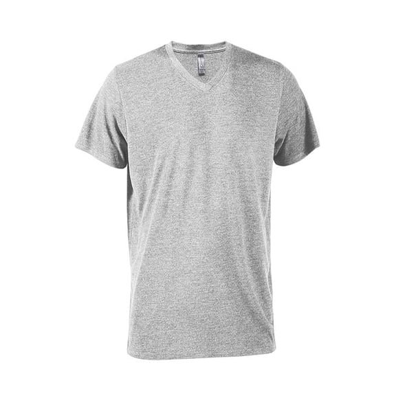 Adult Tri-Blend Short Sleeve V-Neck T-Shirt, Athletic Heather - Small