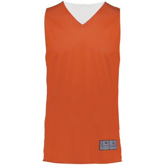 Adult Tricot Mesh 2.0 Reversible Jersey, Orange & White - 3XL