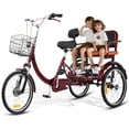 thumbnail image 1 of Adult Tricycle 20 Inch for Seniors and Adults, Cuoote Low Step-Through Cruiser Bike with Front and Rear Baskets, Trike for Shopping, 1 of 8
