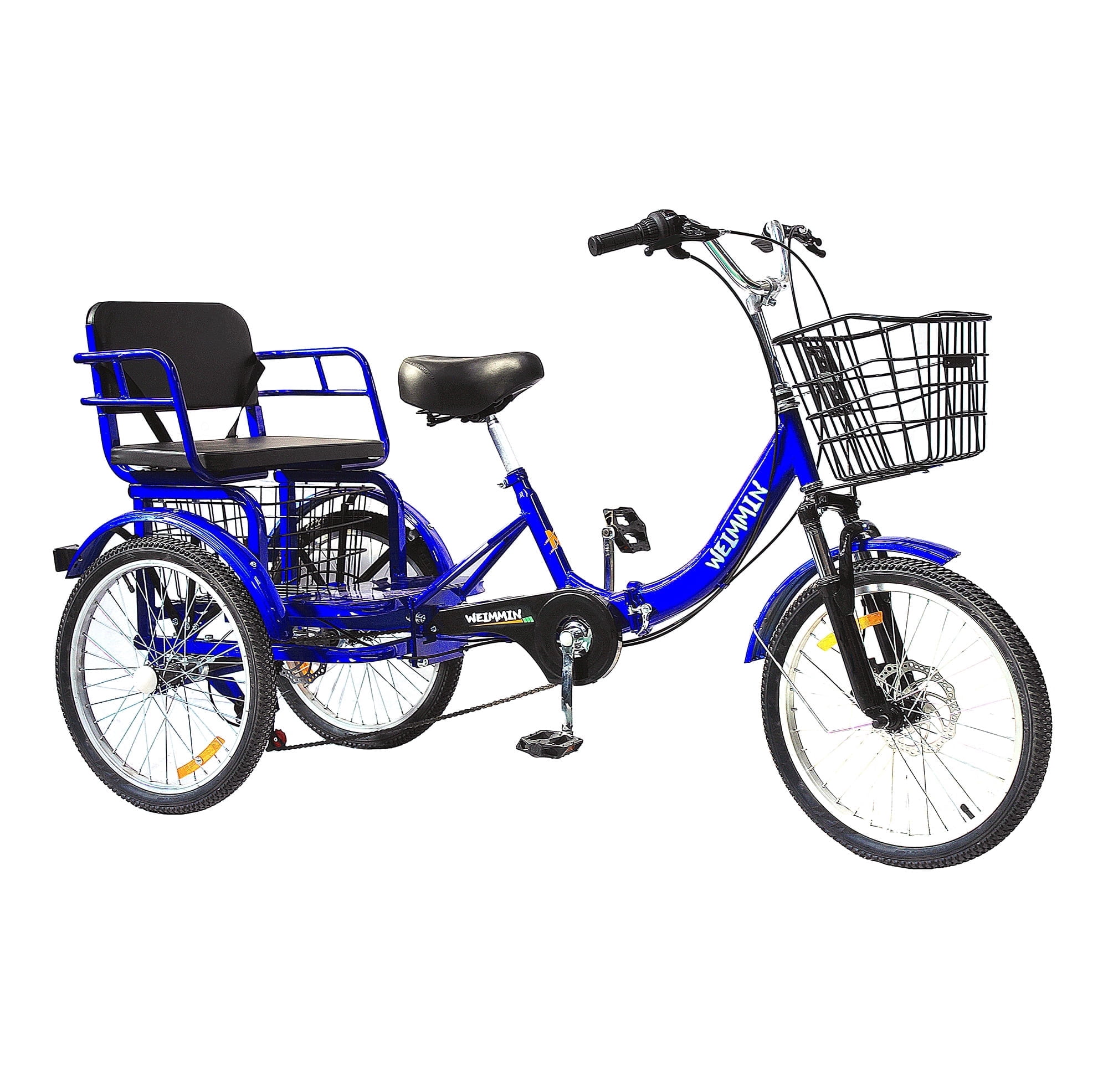 Adult Tricycle 1 Speed, 20 inch Folding Tricycle  Three Wheel Bike for Women/Men/Seniors Bicycle, Wheel Bike for Shopping/Children load 450Ib
