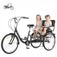 thumbnail image 1 of Adult Tricycle 7 Speed, 24 Inch 3 Wheel Bikes Extended Rear wheelbase Tricycle Wheel Bike w/Rear Basket for Women/Children Seniors Maximum Load 550lbs, 1 of 7