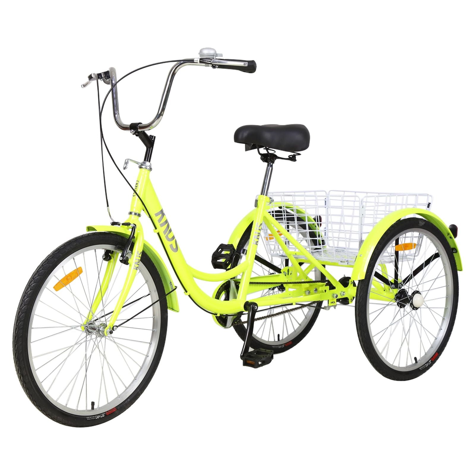 Adult Tricycle, Single Speed, Adult Trikes 26 inch 3 Wheel Bikes, Three