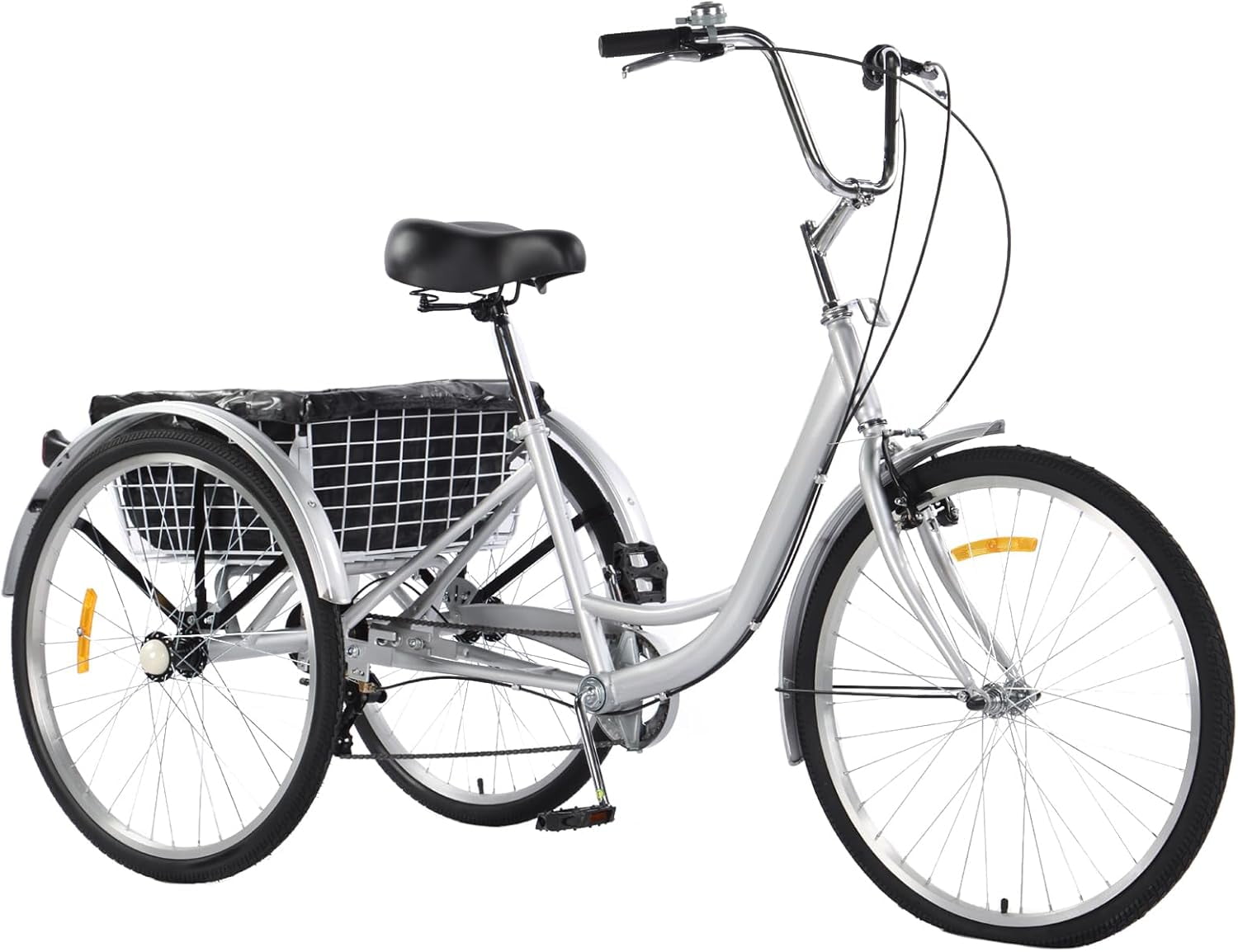 Adult Tricycles 24 & 26 Inch, 7Speed 3Wheel Bikes for Men and Women