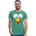 thumbnail image 1 of Adult Turkey Face Funny Thanksgiving Costume Deluxe Soft T-Shirt, 1 of 1