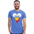 thumbnail image 1 of Adult Turkey Face Funny Thanksgiving Costume Deluxe Soft T-Shirt, 1 of 1