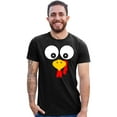 thumbnail image 1 of Adult Turkey Face Funny Thanksgiving Costume Deluxe Soft T-Shirt, 1 of 1