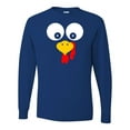 thumbnail image 1 of Adult Turkey Face Funny Thanksgiving Costume Long Sleeve T-Shirt, 1 of 1