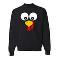 thumbnail image 1 of Adult Turkey Face Funny Thanksgiving Costume Sweatshirt Crewneck, 1 of 1