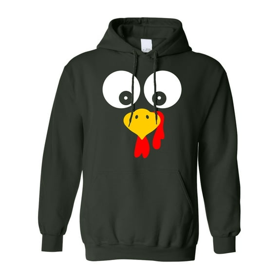 Adult Turkey Face Funny Thanksgiving Costume Sweatshirt Hoodie